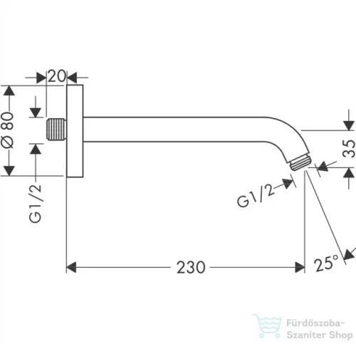 Hansgrohe zuhanykar 230 mm 27412