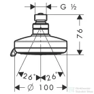 Hansgrohe Croma 100 Multi fejzuhany DN15, króm 27443000