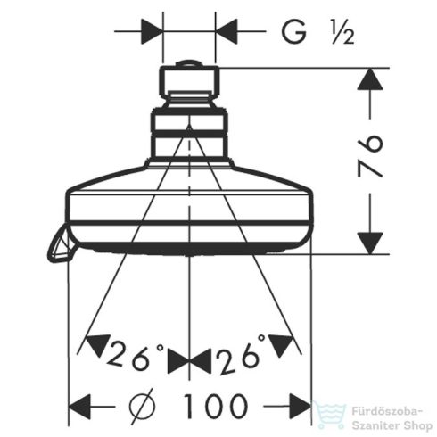 Hansgrohe Croma 100 Multi fejzuhany DN15, króm 27443000
