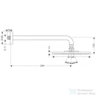 Hansgrohe Raindance S 240 AIR tányér fejzuhany EcoSmart, DN15 389 mm-es zuhanykarral, króm 27461000