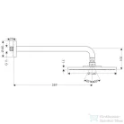 Hansgrohe Raindance S 240 AIR tányér fejzuhany DN15, 389 mm-es zuhanykarral, króm 27474000