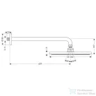 Hansgrohe Raindance S 300 AIR tányér fejzuhany DN15, 450 mm-es zuhanykarral, króm  27492000