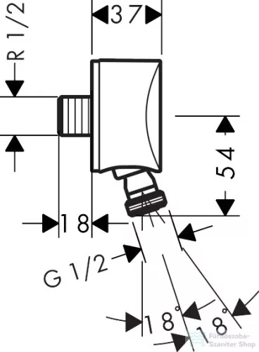 Hansgrohe HG Fixfit S visszafolyásgátlóval és gömbcsuklóval 27506000