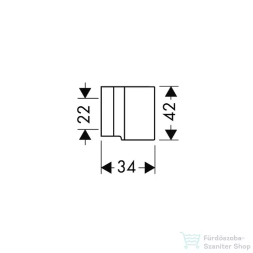 Hansgrohe Axor Starck fix zuhanytartó,szálcsiszolt bronz 27515140