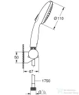 Grohe Tempesta 110 zuhanyszett 2 funkciós fejjel,króm/fehér 27601003