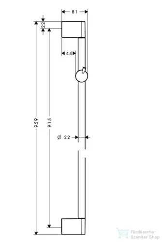Hansgrohe Unica'Crometta zuhanyrúd 0,90 m, króm 27609000