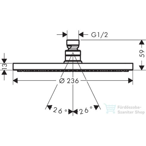 Hansgrohe Raindance S 240 1 jet EcoSmart fejzuhany, szálcsiszolt bronz 27624340
