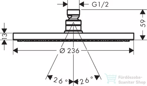Hansgrohe Raindance S 240 1 jet EcoSmart fejzuhany, matt fehér 27624700