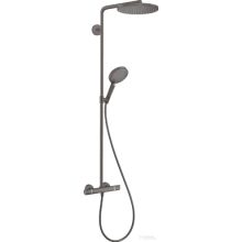   Hansgrohe RAINDANCE Select S Showerpipe termosztátos zuhanyrendszer, szálcsiszolt fekete/króm 27633340