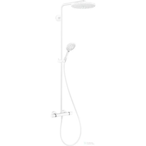 Hansgrohe RAINDANCE Select S Showerpipe termosztátos zuhanyrendszer, matt fehér 27633700
