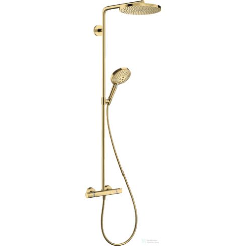 Hansgrohe RAINDANCE Select S Showerpipe termosztátos zuhanyrendszer, polírozott arany hatású 27633990