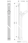 Hansgrohe Raindance Unica'S zuhanyrúd 0,90 m DN15, króm  27636000