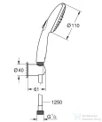 Grohe Tempesta 110 zuhanyszett 2 funkciós fejjel,króm/fehér 27799003