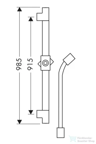 Hansgrohe Axor Starck Zuhanyrúd gégecsővel, króm 27830000