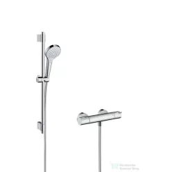   Hansgrohe CROMA Select S termosztátos zuhanycsaptelep zuhanyszettel, króm/fehér 27833400