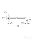 Grohe TEMPESTA 40 cm-es zuhanykar,Króm 27851000