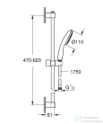 Grohe Tempesta 110 zuhanyszett 60 cm-es zuhanyrúddal,Króm 27853003