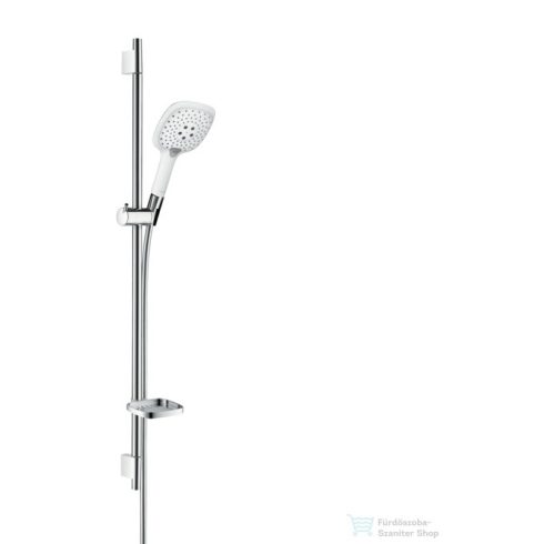 Hansgrohe HG Raindance Select E 150 3jet/Unica 'S Puro zuhanyszett 0,90 m, króm/fehér 27857400