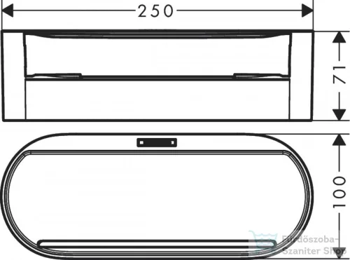 Hansgrohe WALLSTORIS mély tárolókosár, matt fehér 27912700
