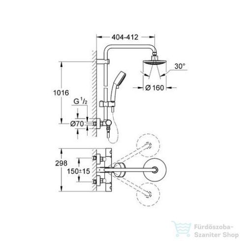 GROHE TEMPESTA COSMOPOLITAN termosztátos zuhanyrendszer 27922000