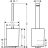 Hansgrohe WALLSTORIS wc kefe tartó, matt fekete 27927670