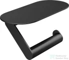 Hansgrohe WALLSTORIS polcos wc papír tartó, matt fekete 27928670
