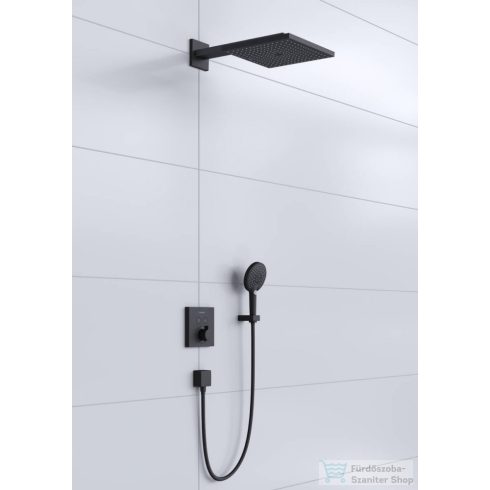 Hansgrohe RAINDANCE E Showerselect 300 termosztátos komplett falsík alatti zuhanyrendszer,1jet, matt fekete 27939670