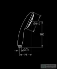 Grohe VITALIO START 110 1 funkciós kézizuhany,króm/fekete 27940001