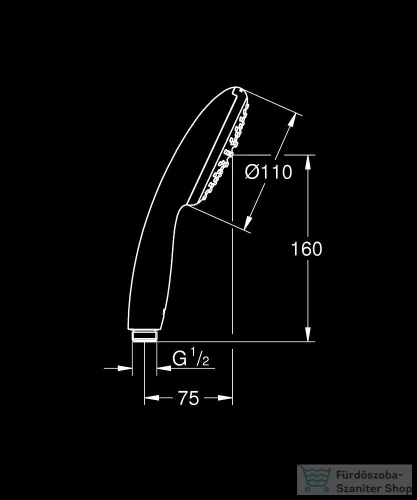 Grohe VITALIO START 110 1 funkciós kézizuhany,króm/fekete 27940001