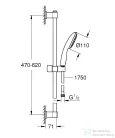 Grohe VITALIO Start 110 rudas zuhanyszett 1 funkciós fejjel,króm 27942001