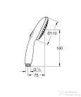 Grohe VITALIO START 110 2 funkciós kézizuhany,matt fekete 279462431