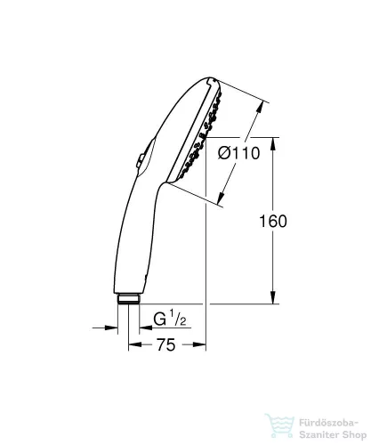 Grohe VITALIO START 110 2 funkciós kézizuhany,matt fekete 279462431