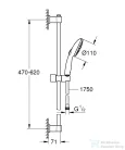 Grohe VITALIO Start 110 rudas zuhanyszett 2 funkciós fejjel,króm 27948001