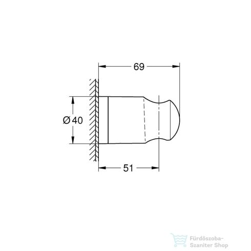 Grohe VITALIO UNIVERSAL fix zuhanytartó,króm 27958001