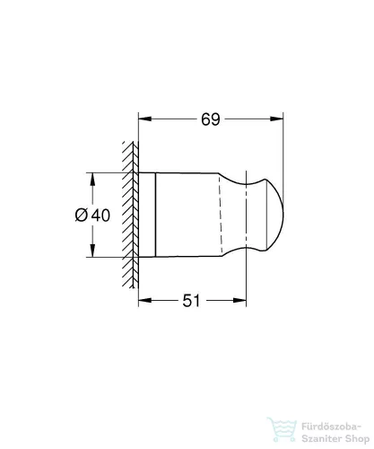 Grohe VITALIO UNIVERSAL fix zuhanytartó,króm 27958001