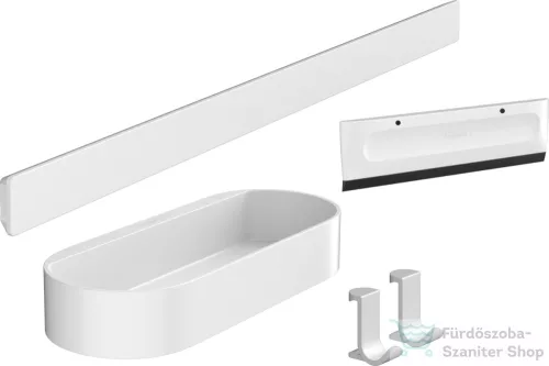 Hansgrohe WALLSTORIS kiegészítő szett zuhanyzóba, matt fehér 27967700