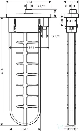 Hansgrohe S-BOX ovális kád színkészlet, matt fehér 28020700