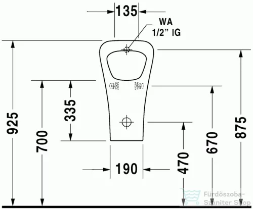 Duravit Durastyle hátsó vízbekötésű piszoár 2804300000 ( 280430 )
