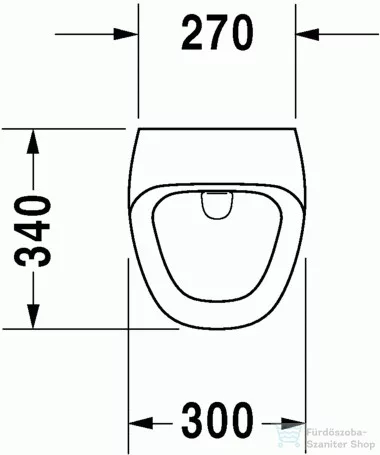 Duravit Durastyle hátsó vízbekötésű piszoár légymatricával 2804300007 ( 280430 )