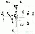 Duravit Durastyle hátsó vízbekötésű piszoár légymatricával 2804300007 ( 280430 )