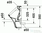 Duravit Durastyle hátsó vízbekötésű elektronikus piszoár hálózati csatlakozáshoz 2804310093 ( 280431 )