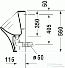Duravit Durastyle hátsó vízbekötésű piszoár, öblítőperem nélkül 2806300000 ( 280630 )