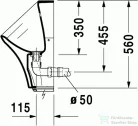 Duravit Durastyle elektronikus piszoár öblítőperem nélkül, elemes 2806310000 ( 280631 )
