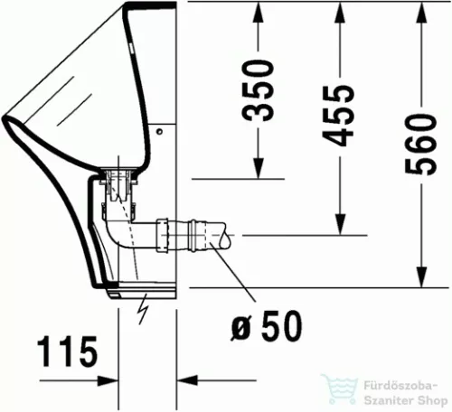 Duravit Durastyle elektronikus piszoár öblítőperem nélkül, elemes 2806310000 ( 280631 )