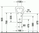 Duravit Durastyle elektronikus piszoár öblítőperem nélkül, elemes 2806310000 ( 280631 )