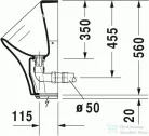 Duravit Durastyle elektronikus piszoár hálózati csatlakozáshoz öblítőperem nélkül 2806310093 ( 280631 )