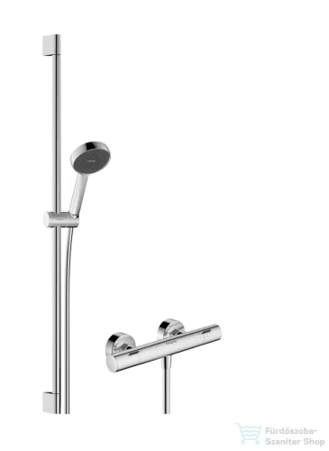 Hansgrohe ACTIVERA Select S Ecosmart termosztátos zuhany csaptelep rudas zuhanyszettel, króm 28086000