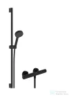 Hansgrohe ACTIVERA Select S Ecosmart termosztátos zuhany csaptelep rudas zuhanyszettel, matt fekete 28086670
