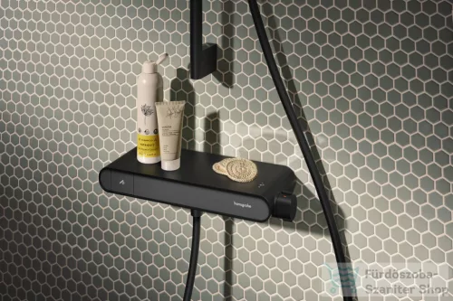 Hansgrohe ACTIVERA Select S Ecosmart termosztátos zuhany csaptelep rudas zuhanyszettel, matt fekete 28087670