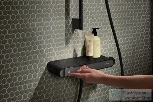 Hansgrohe ACTIVERA Select S Ecosmart termosztátos zuhany csaptelep rudas zuhanyszettel, matt fekete 28087670